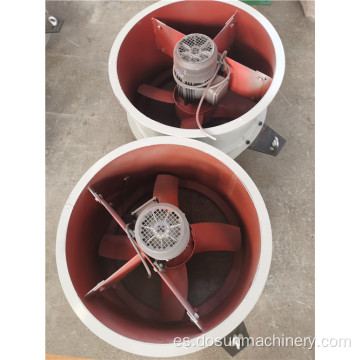 Ventilador de torre cilíndrico de flujo axial para secado de carcasas